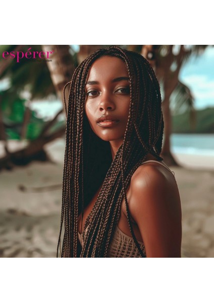 Sentetik Örgülük Saç 100 gr- Kızıl Kahve