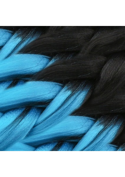 Afrika Örgülük Sentetik Ombreli Saç 100 gr- Siyah - Turkuaz Mavi fiyatları