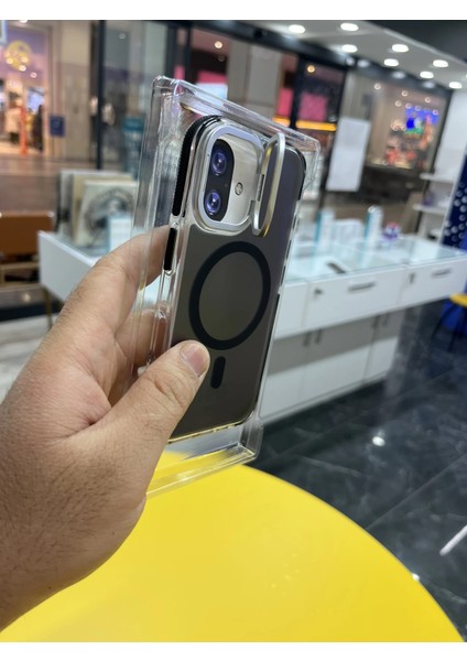 Iphone 16 Hologramlı Kamera Kısmı Açılabilir Standlı Premium Kapak modelleri