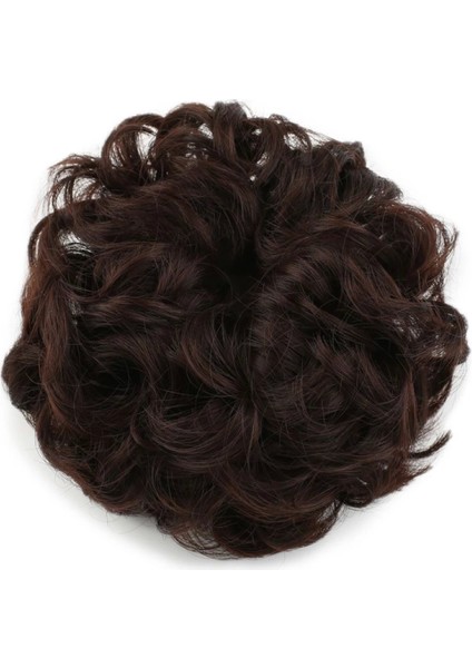 Yoğun Saçlı Lastikli Topuz Toka - Koyu Kahve fiyatları