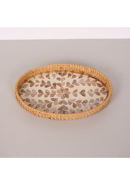Mylamp Nacre 30X21X3 cm Sedefli Rattan Tepsi & Duvar Dekoru modelleri
