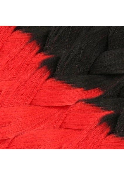 Afrika Örgülük Sentetik Ombreli Saç 100 gr- Siyah - Kırmızı fiyatları