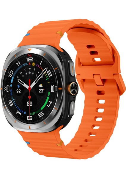 Samsung Galaxy Watch Ultra 47MM / Ultra 2025 Için Dalga Dikişli Kayış (Yurt Dışından)