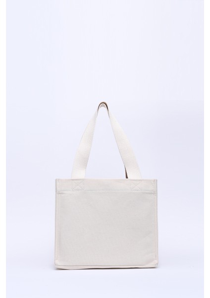 Krem SHK157 Kanvas Kumaş Tek Bölmeli Askılı Çıtçıtlı El, Kol ve Omuz Çantası fırsatları