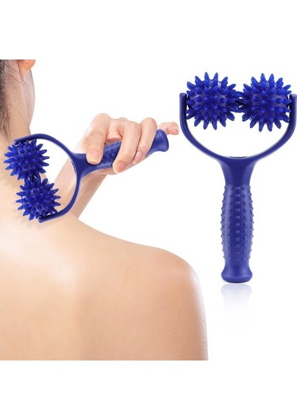 Mkjınmeı Diken Topu Kas Masaj Çubuğu, Çift Başlı Y Şeklinde Masaj Silindiri (Yurt Dışından)