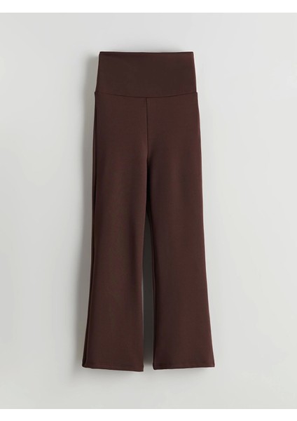 Lcw Kids Kahverengi Beli Lastikli Ispanyol Paça Kız Çocuk Tayt