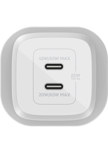 Boost Pro Duvar Şarj Cihazı Çift Usb-C Pd 3.0 Pps Gan 65W, Beyaz fiyatları