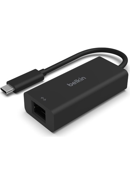Connect Usb-C - 2,5 GB Ethernet RJ45 Adaptörü, 10/100/1000/2500MBPS Siyah