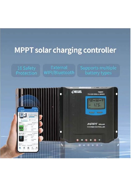 Solar Şarj Kontrol Cihazı Bluetooth Bağlantılı 30A 12/24V Mppt Hegel modelleri