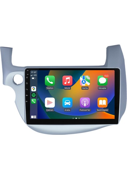 10" Hd IPS Ekranlı Android Multimedya, Kamera Hediye, 2008-2014 Jazz Uyumlu