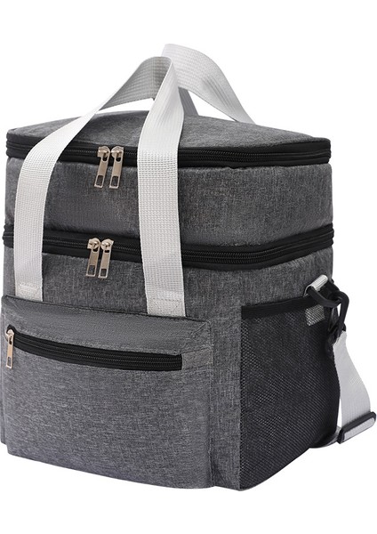 Çift Katmanlı Öğle Yemeği Çantası Çok Fonksiyonlu Açık Piknik Öğle Yemeği Çantası (Yurt Dışından)