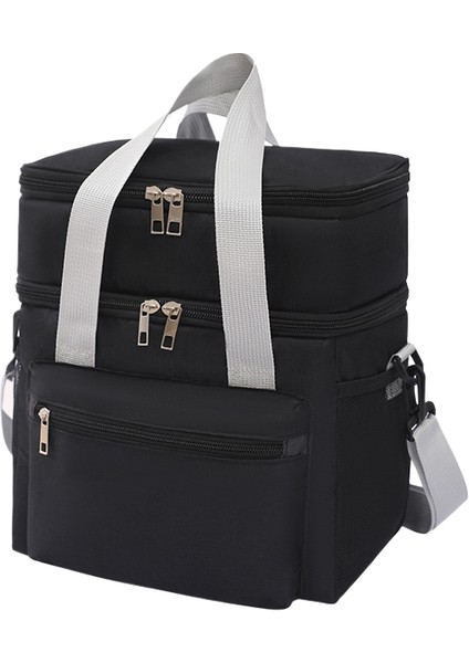 Çift Katmanlı Öğle Yemeği Çantası Çok Fonksiyonlu Açık Piknik Öğle Yemeği Çantası (Yurt Dışından)