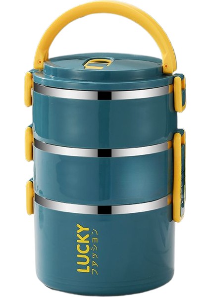 Üç Katmanlı Öğle Yemeği Çantası Paslanmaz Çelik Yalıtımlı Öğle Yemeği Çantası (Yurt Dışından)