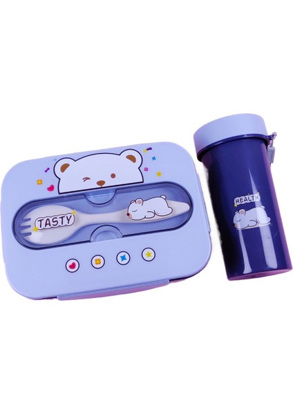 Sevimli Ayı Öğle Yemeği Çantası Artı Su Isıtıcısı Seti (Yurt Dışından)