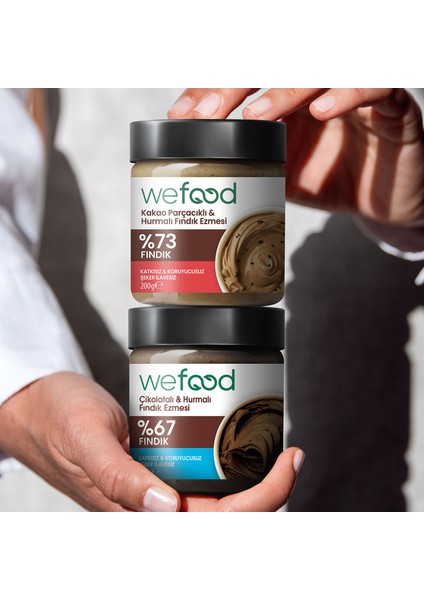 Kakao Parçacıklı Hurmalı Fındık Ezmesi 200 gr 3'lü