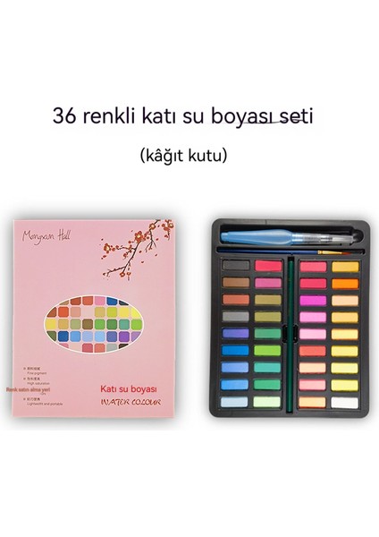Katı Suluboya Boya Seti 36 Renkli Demir Kutu Çocuk Boyama Boya Toz Seti (Yurt Dışından) fiyatları