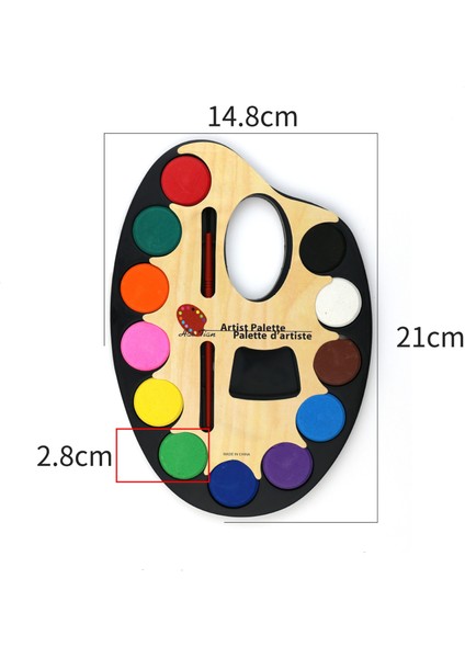 12 Renk Büyük At Nalı Katı Suluboya Tozu Oval Palet Toz Toz Çocuk Katı Suluboya Boya (Yurt Dışından) fiyatları