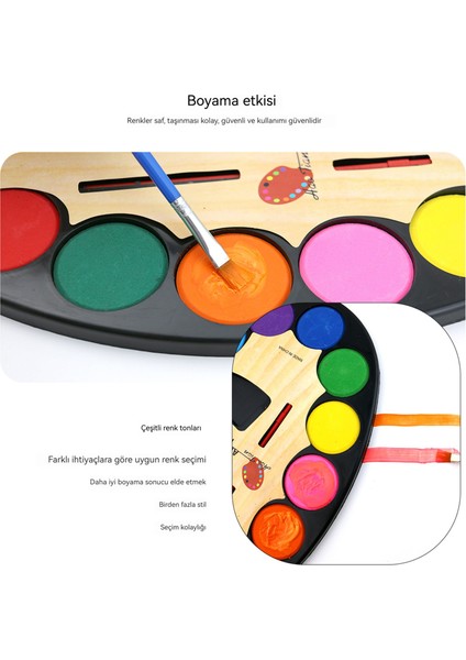 12 Renk Büyük At Nalı Katı Suluboya Tozu Oval Palet Toz Toz Çocuk Katı Suluboya Boya (Yurt Dışından) fırsatları