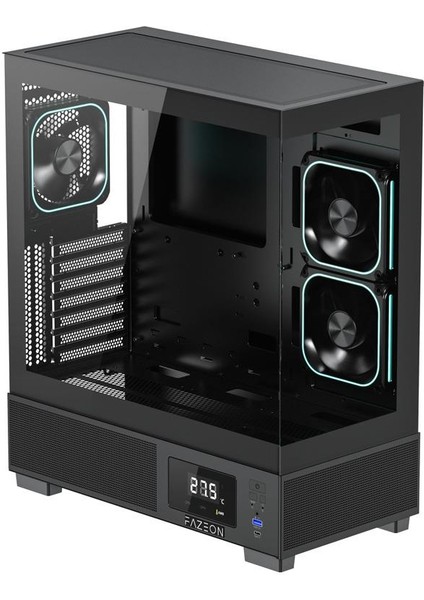 F15 750W 80PLUS Bronze 3X120MM LCD Ekranlı Argb Fanlı Atx Bilgisayar Kasası