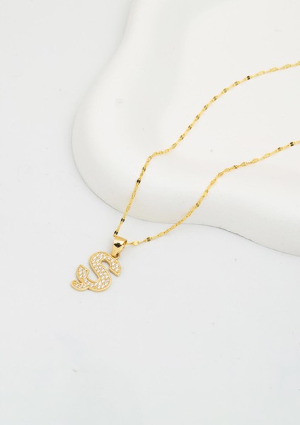 14 Ayar Altın Ş Baş Harf Kolye modelleri