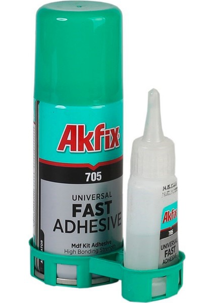 Akfix 705 Hızlı Yapıştırıcı Seti – 200 ml Sprey + 50 gr Aktivator | Çok Amaçlı, Universal Süper Güçlü Yapıştırıcı-Tutkal fiyatları