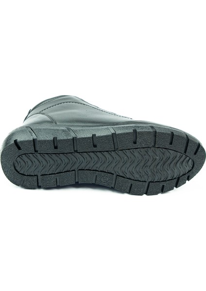 Z396 Siyah Deri Lastikli Kadın Bot indirimleri