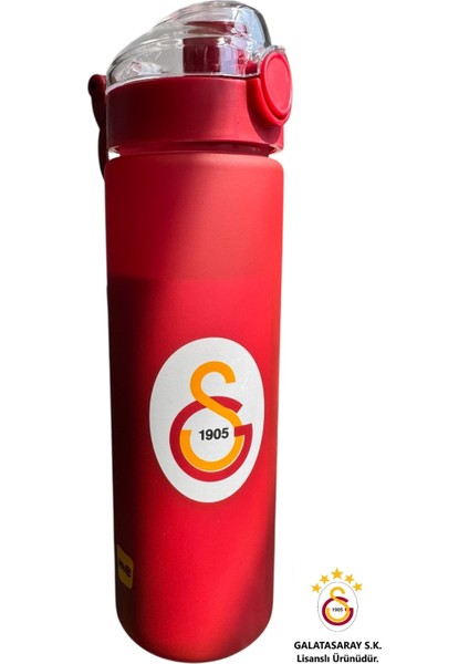 Galatasaray Lisanslı Tritan Matara 630ML Pipetsiz Rahat Içim Kırmızı