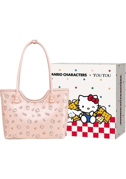 Hello Kitty Bez Çanta Baskı Kt Sebze Sepeti El Tipi Çapraz Askılı Çanta Kızlar Günü Hediyesi (Yurt Dışından)