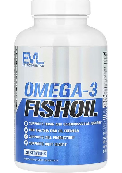 Triple Strength Omega 3 Fish Oil EPA DHA Supports Brain 120 Softgels