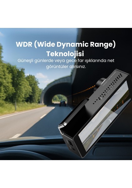 A11 Wifi/ 4K Uhd/ 150° Ultra Geniş Açı/ Gps/ Adas/ Ön+Arka Araç Kamerası (2025)+HAFIZA KARTI HEDIYE