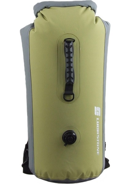 Luckstone 35L Şişme Su Geçirmez Kuru Çanta Sırt Çantası Tote Kova Çanta Yüzme Rafting Sürüklenme Için - Yeşil (Yurt Dışından)