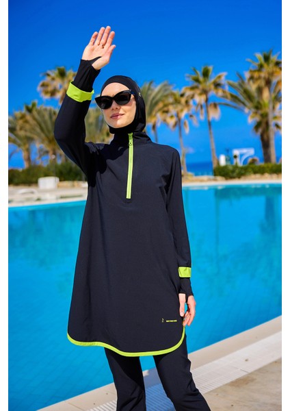 Tam Kapalı Performans Mayo – Parmak Geçmeli, Hakim Yakalı, Su Tahliyeli, M2531