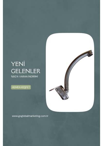 360° Döner Borulu Evye Bataryası – Paslanmaz Gövde, Su Tasarruflu, Şık ve Dayanıklı Mutfak Musluğu