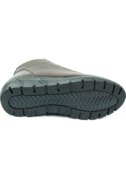 Z396 Kahverengi Deri Lastikli Kadın Bot indirimleri