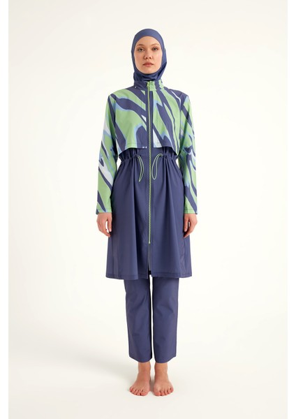 Indigo Tam Kapalı Mayo Hakim Yakalı, 4 Parça Set M2509 indirimleri