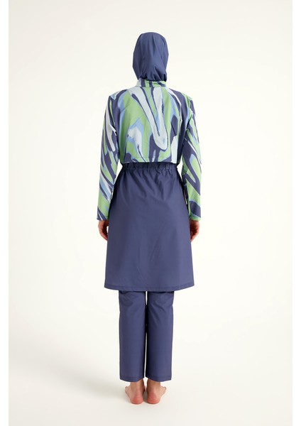 Indigo Tam Kapalı Mayo Hakim Yakalı, 4 Parça Set M2509