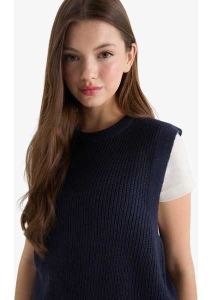 Oversize Geniş Kalıp Bisiklet Yaka Triko Süveter S0375AZ25WN fırsatları