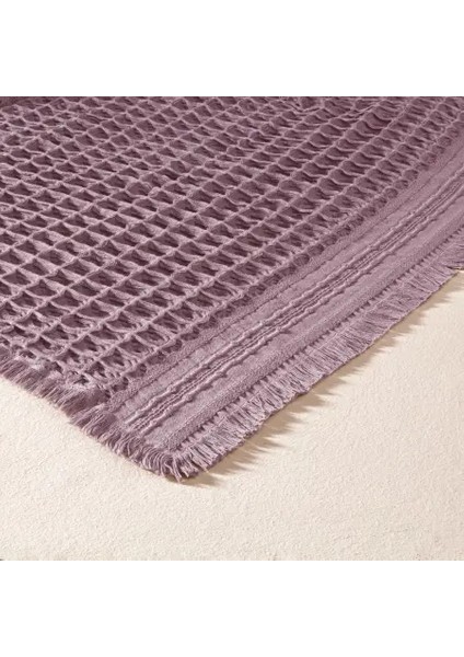 %100 Pamuk Dokuma Yatak Örtüsü 240X250 cm Mürdüm - Belinda Serisi modelleri