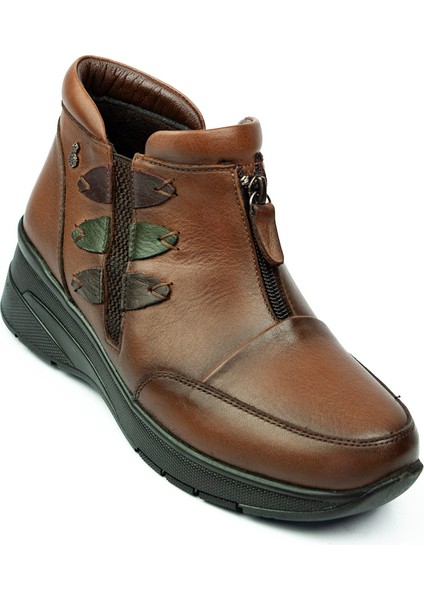 Z014 Taba Deri Kadın Bot