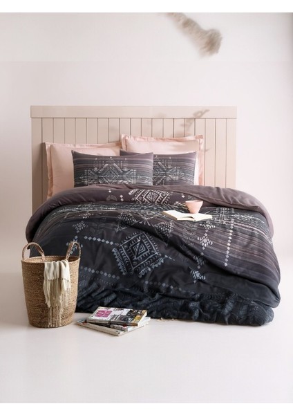 Soft Life Toppeto Çift Kişilik Pamuk Saten Nevresim Takımı – Lacivert