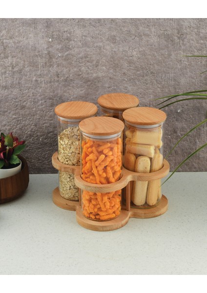 Rasetto Ahşap 4'lü Stand