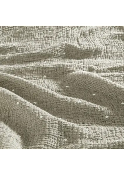 %100 Pamuk Müslin Yatak Örtüsü 220X240 cm Gri - Glen Serisi fiyatları