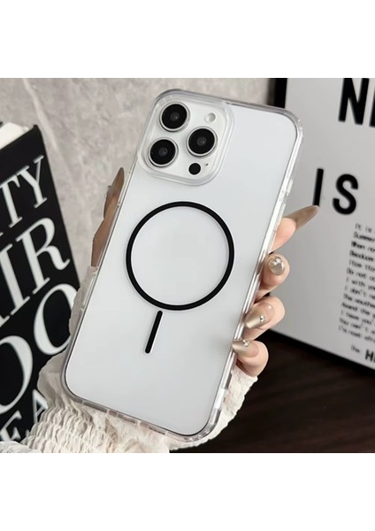 Apple Iphone 16 Pro Max Uyumlu Gerçek Magsafe Özellikli Sert Şeffaf Sararmaz telefon kılıfı