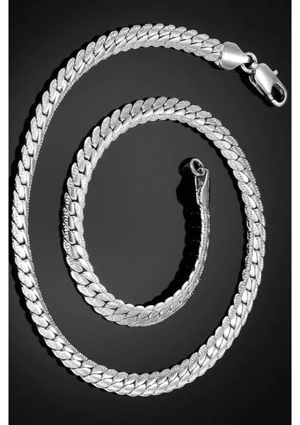 Ezme Hasır Yassı Yılan Model Çelik Erkek Kolye ECK36 fiyatları