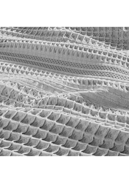 %100 Pamuk Dokuma Yatak Örtüsü 240X250 cm Gri - Belinda Serisi fiyatları