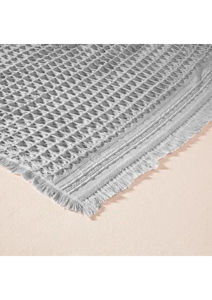 %100 Pamuk Dokuma Yatak Örtüsü 240X250 cm Gri - Belinda Serisi modelleri