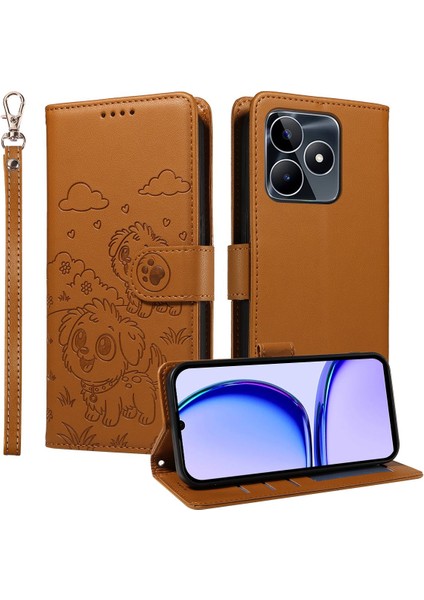 Realme C53 Için Rfıd Korumalı ve Darbeye Dayanıklı Tasarımlı Çok Işlevli Deri Kılıf, Kart Tutucu ve Çıkarılabilir Bilek Kayışı (Yurt Dışından)