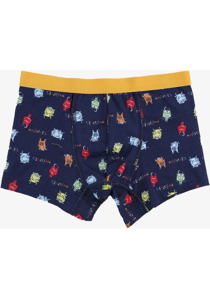 Erkek Çocuk Pamuklu Uzay Baskılı 3'lü Boxer modelleri