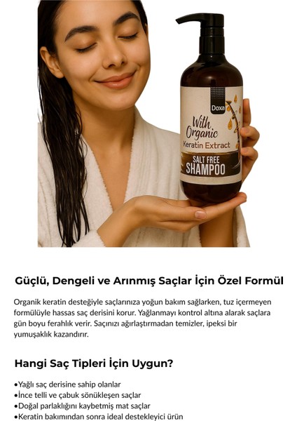 Organik Keratin Özlü Tuzsuz Şampuan 500 ml fiyatları