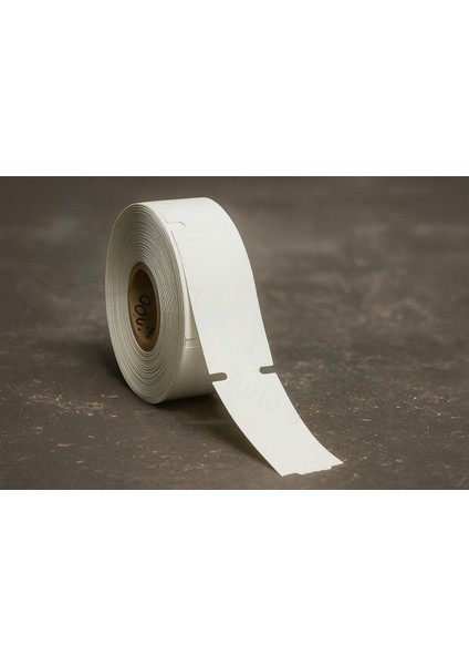 1 Adet 100MMX38MM 350'LIK Yanlardan Çentikli Lamine Karton Raf Etiketi / Kuşçu Etiket fırsatları
